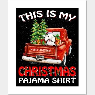 This Is My Christmas Pajama Shirt Poodle Truck Tree Posters and Art